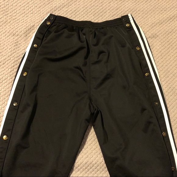 Adidas Vintage Black Rip Away Athletic Track Pants - Picture 4 of 9
